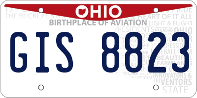 OH license plate GIS8823
