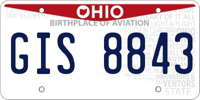 OH license plate GIS8843