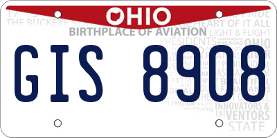 OH license plate GIS8908