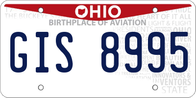 OH license plate GIS8995