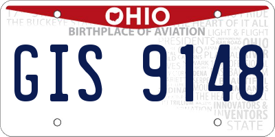 OH license plate GIS9148