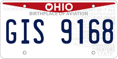 OH license plate GIS9168
