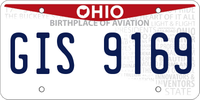 OH license plate GIS9169