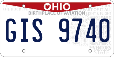 OH license plate GIS9740
