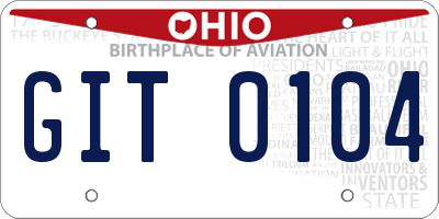 OH license plate GIT0104