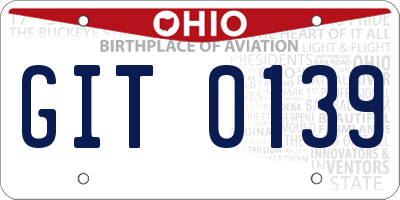 OH license plate GIT0139