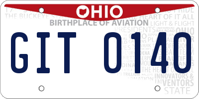OH license plate GIT0140