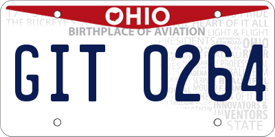 OH license plate GIT0264