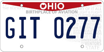 OH license plate GIT0277