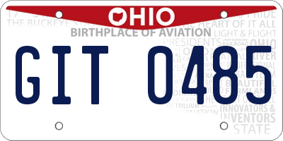 OH license plate GIT0485