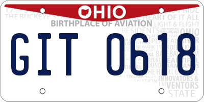 OH license plate GIT0618