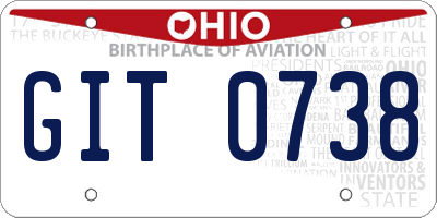OH license plate GIT0738