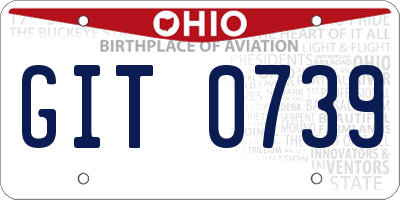 OH license plate GIT0739