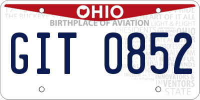 OH license plate GIT0852