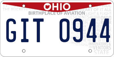 OH license plate GIT0944