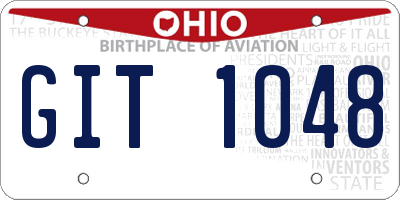 OH license plate GIT1048