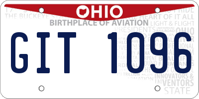 OH license plate GIT1096