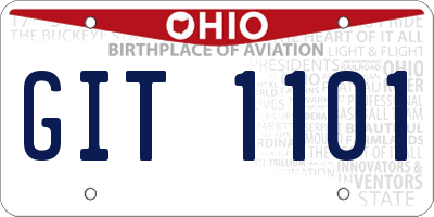 OH license plate GIT1101