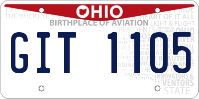 OH license plate GIT1105