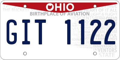 OH license plate GIT1122
