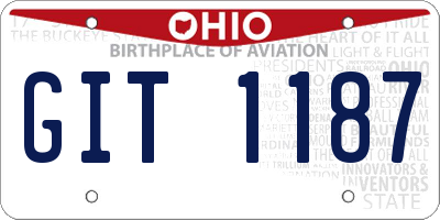 OH license plate GIT1187