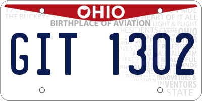 OH license plate GIT1302