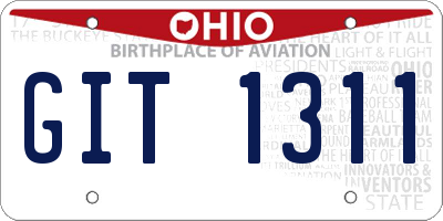 OH license plate GIT1311