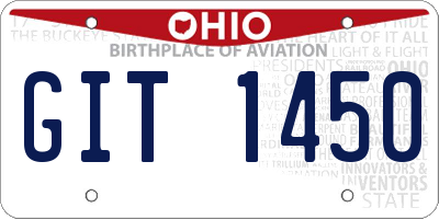 OH license plate GIT1450
