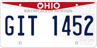 OH license plate GIT1452