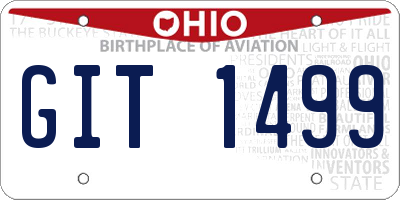 OH license plate GIT1499