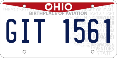OH license plate GIT1561
