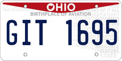 OH license plate GIT1695