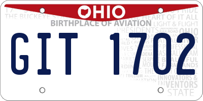 OH license plate GIT1702