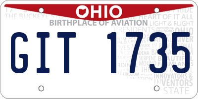 OH license plate GIT1735