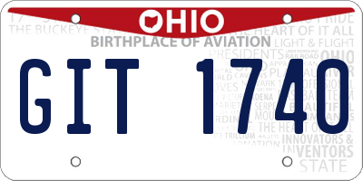 OH license plate GIT1740