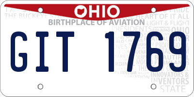 OH license plate GIT1769