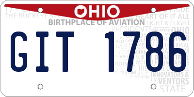 OH license plate GIT1786