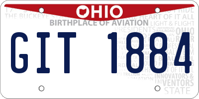 OH license plate GIT1884