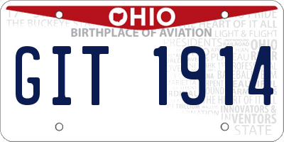 OH license plate GIT1914