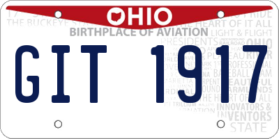 OH license plate GIT1917