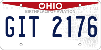 OH license plate GIT2176