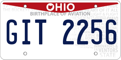 OH license plate GIT2256
