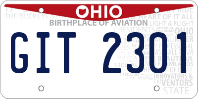 OH license plate GIT2301