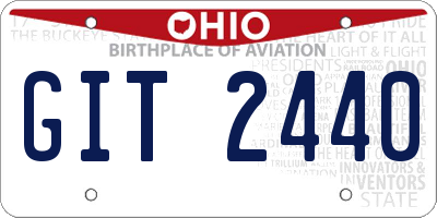 OH license plate GIT2440