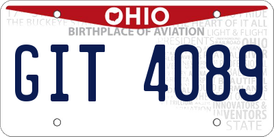 OH license plate GIT4089