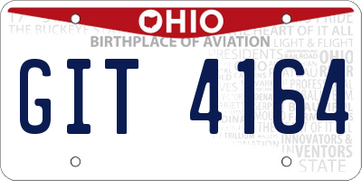 OH license plate GIT4164