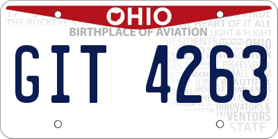 OH license plate GIT4263