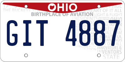 OH license plate GIT4887