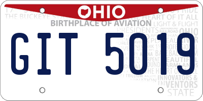 OH license plate GIT5019