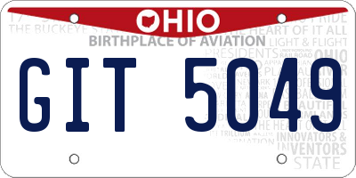 OH license plate GIT5049